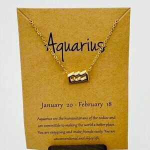 Gold Aquarius Necklace - NWT